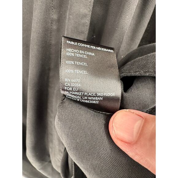 Silence + Noise Convertible Long Jacket Womens Small Black Asymmetrical - Picture 10 of 15